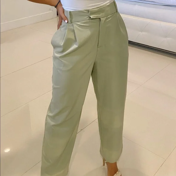 Zara Pants Jumpsuits Light Mint Green Pants Poshmark